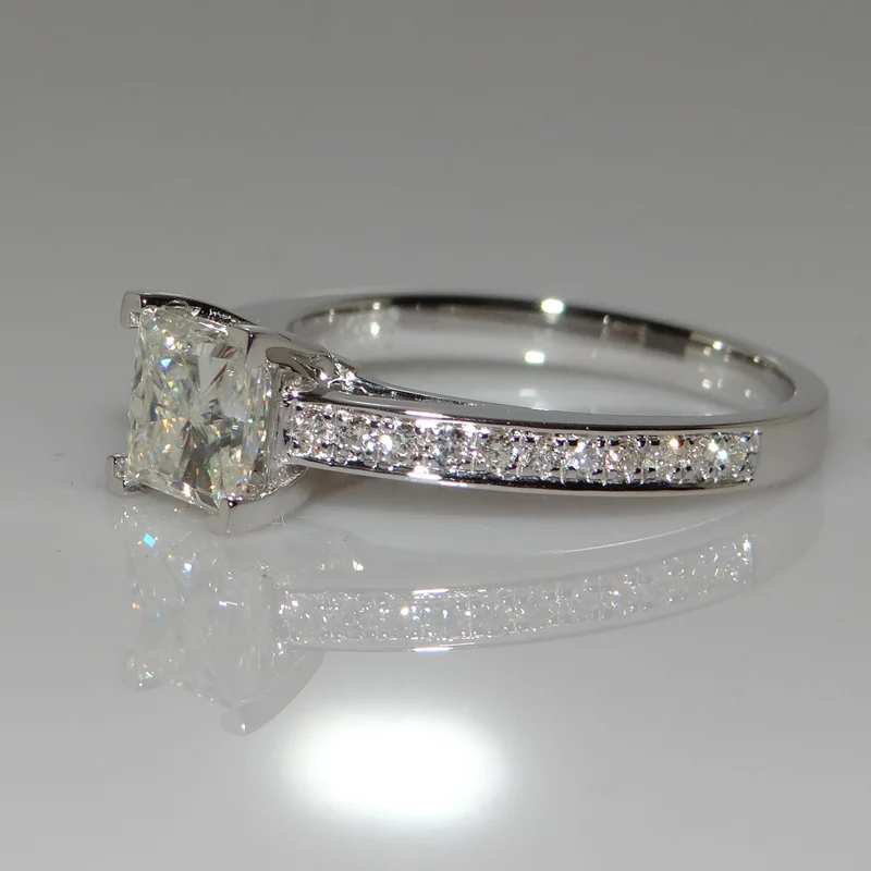 choucongEternity Jewelry 1.5ct 5A Zircon Cz 925 Sterling silver Women Engagement Wedding Band Ring Sz 4-10 Gift | Украшения и