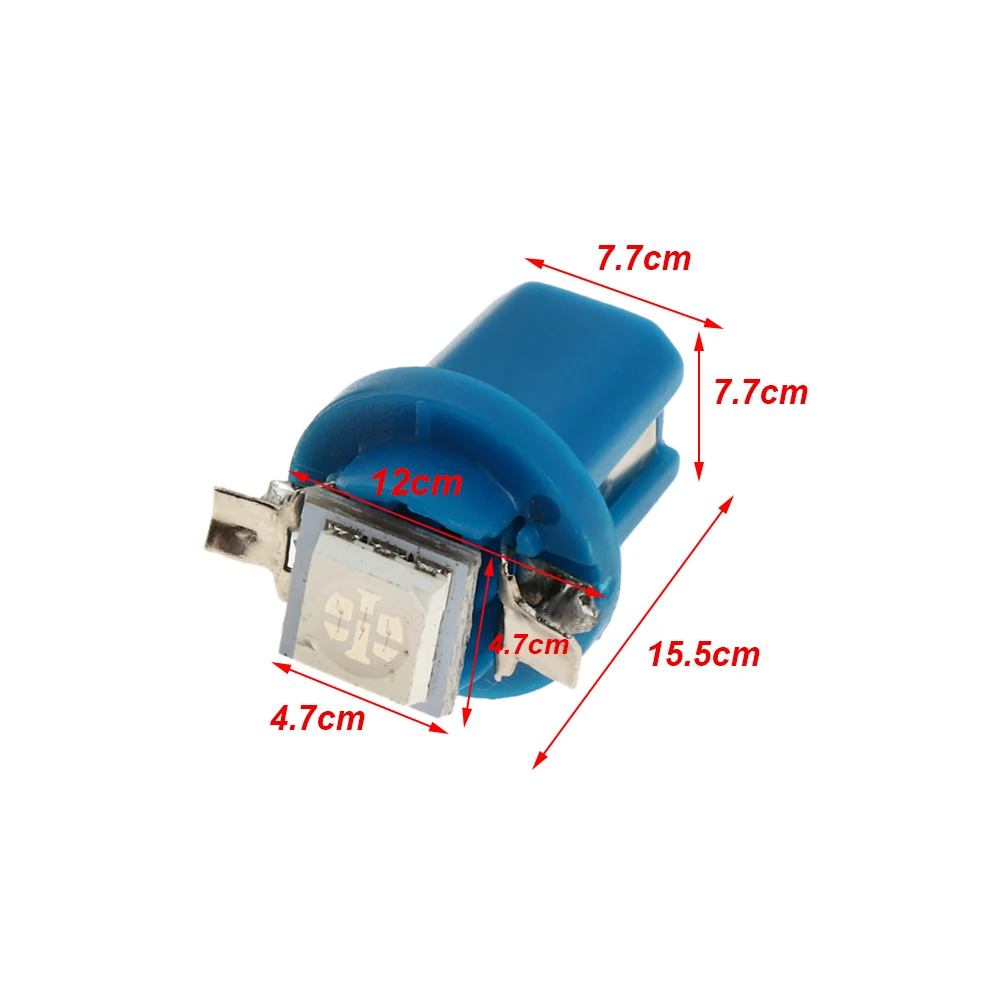 6/10 шт. T5 B8.5D 5050 1SMD светодиодный 12V приборной панели синий указатель Скорость метр