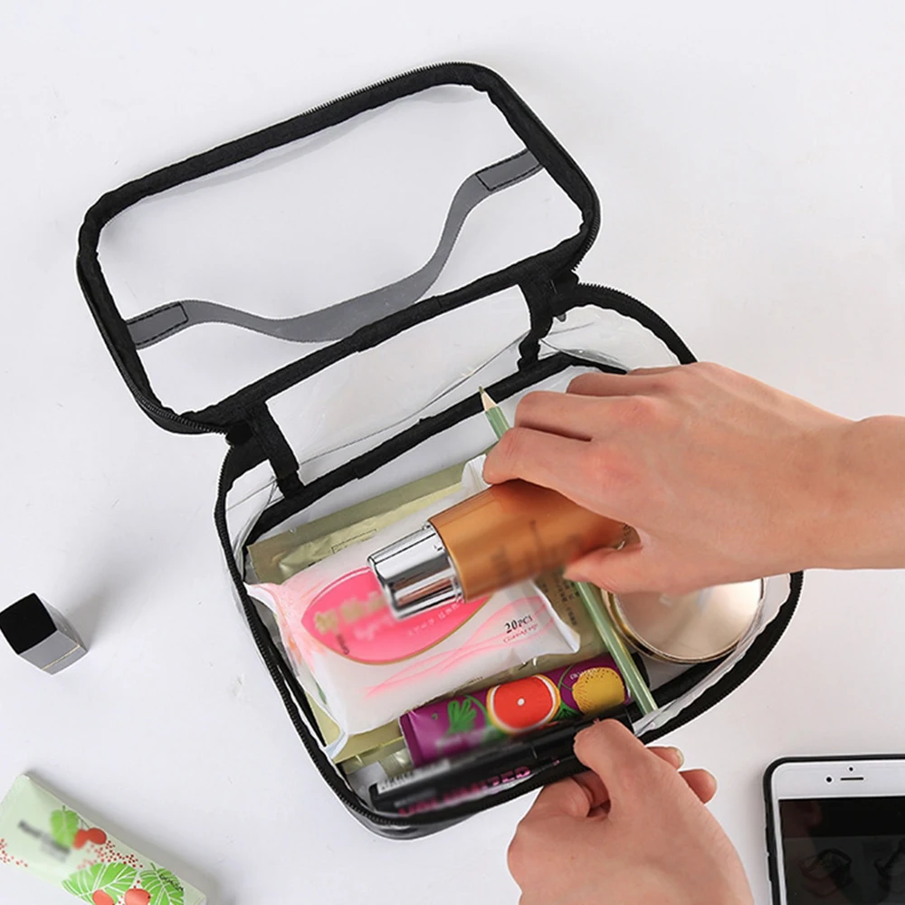 2019 Новый женский прозрачный косметический пакет молнии Путешествия Макияж