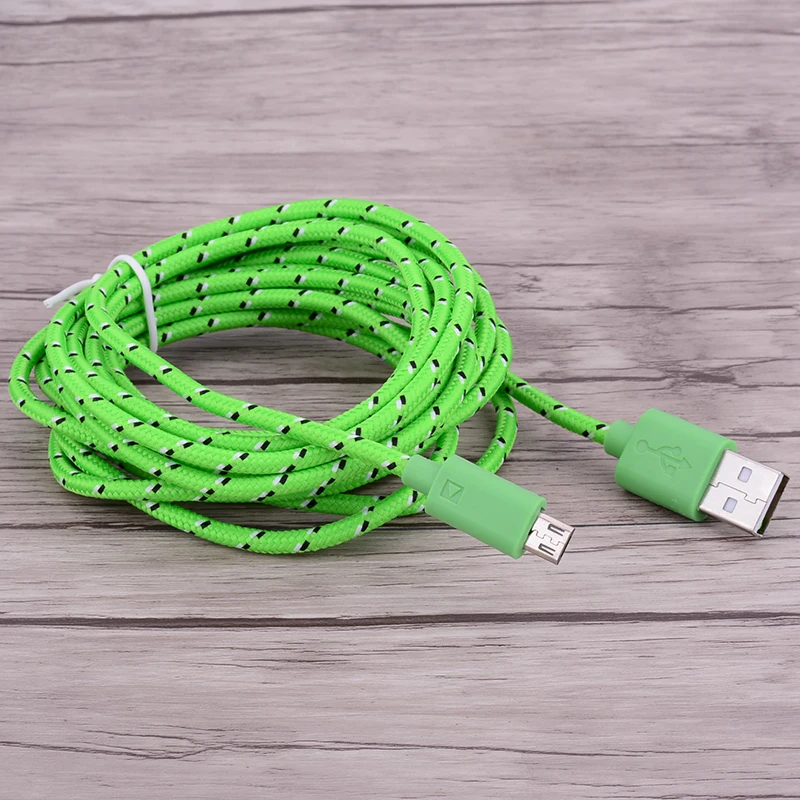 Кабель Micro USB для быстрой зарядки 1 м, 2 м, 3 м, нейлоновый провод для samsung, sony, Xiaomi, huawei, LG, Android, кабель для синхронизации данных и зарядки