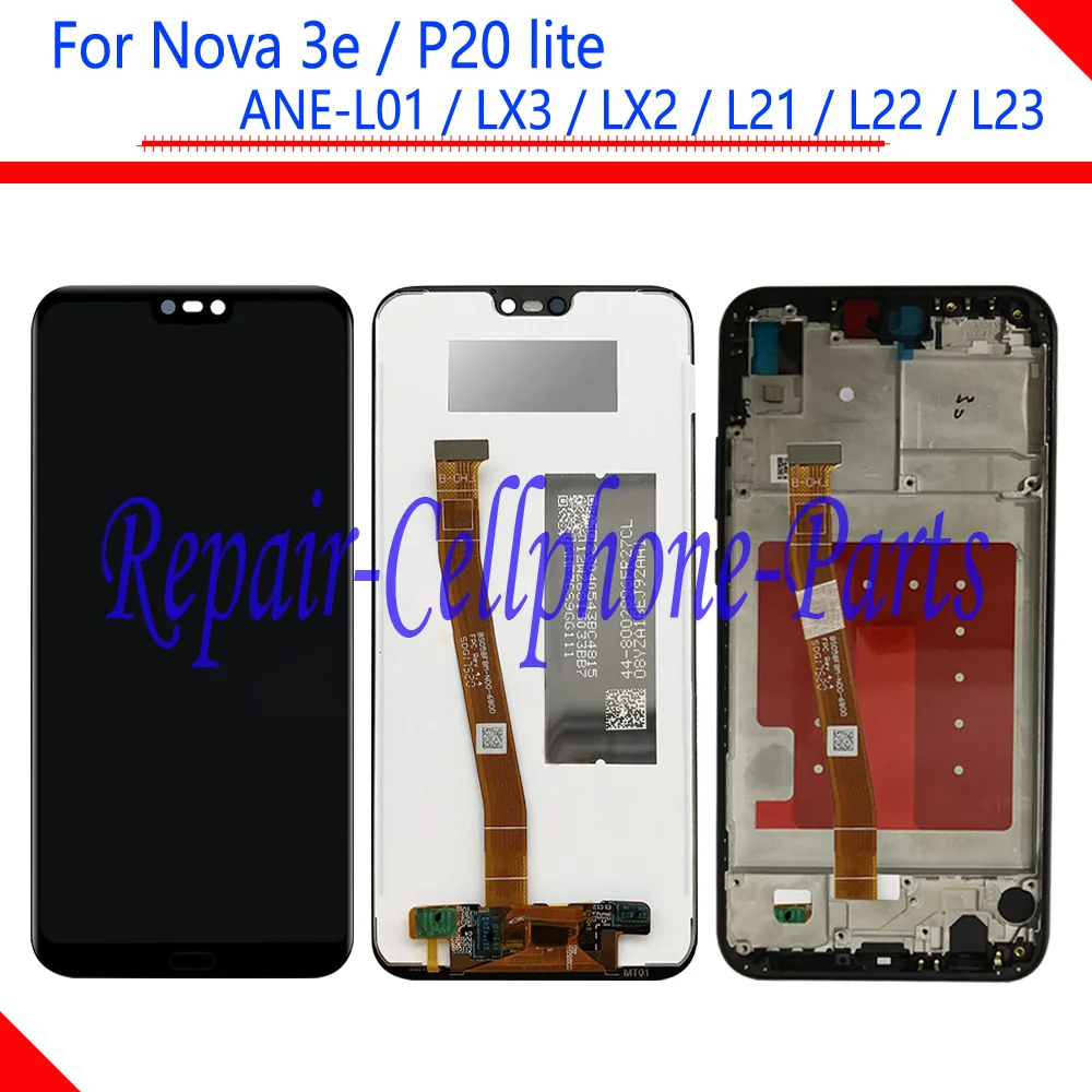 

New LCD DIsplay Touch Screen Digitizer Assembly With Frame For Huawei Nova 3e / P20 lite ANE-L01 ANE-LX3 / LX2 / L21 / L22 / L23