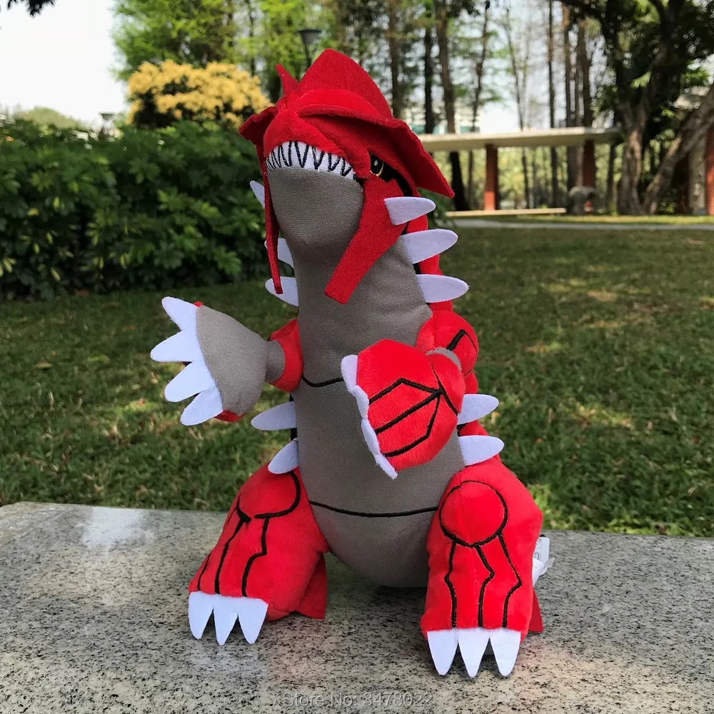 Peluche de Groudon de 24CM, colecci&oacute;n de animales de peluche, suave y guay-2