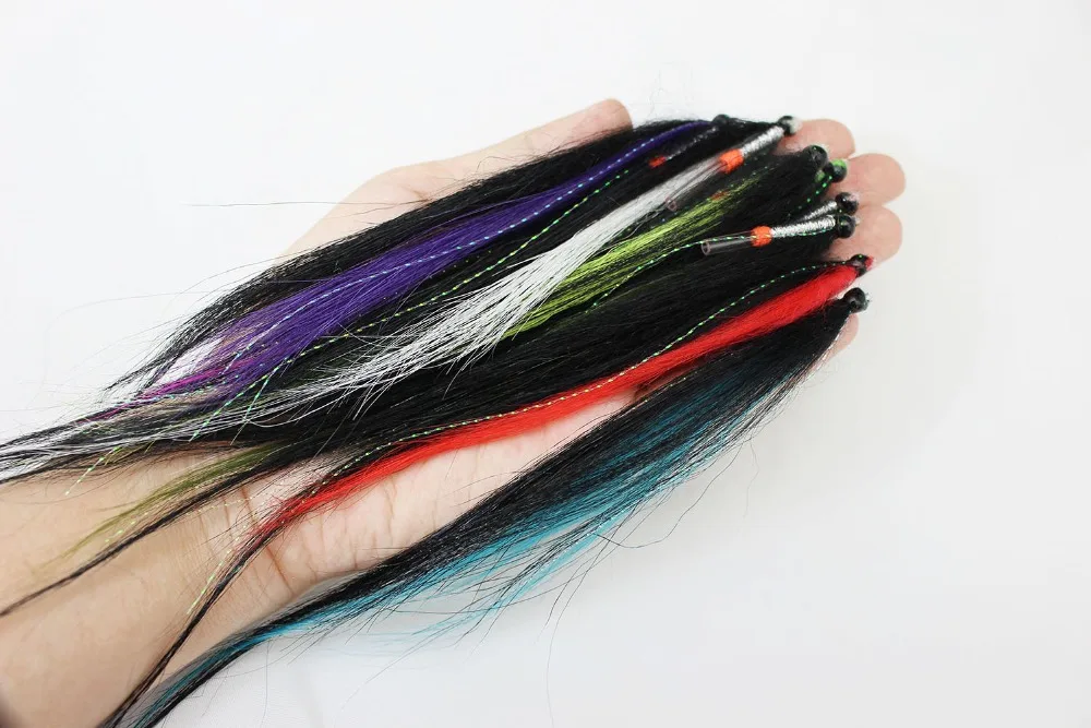 Tigofly 9 шт./лот 9 цветов Тощий Sunray Shadow Tube Fly Набор 16-20 см Для лосося форели Steelhead Fly Рыболовные Мухи приманки набор