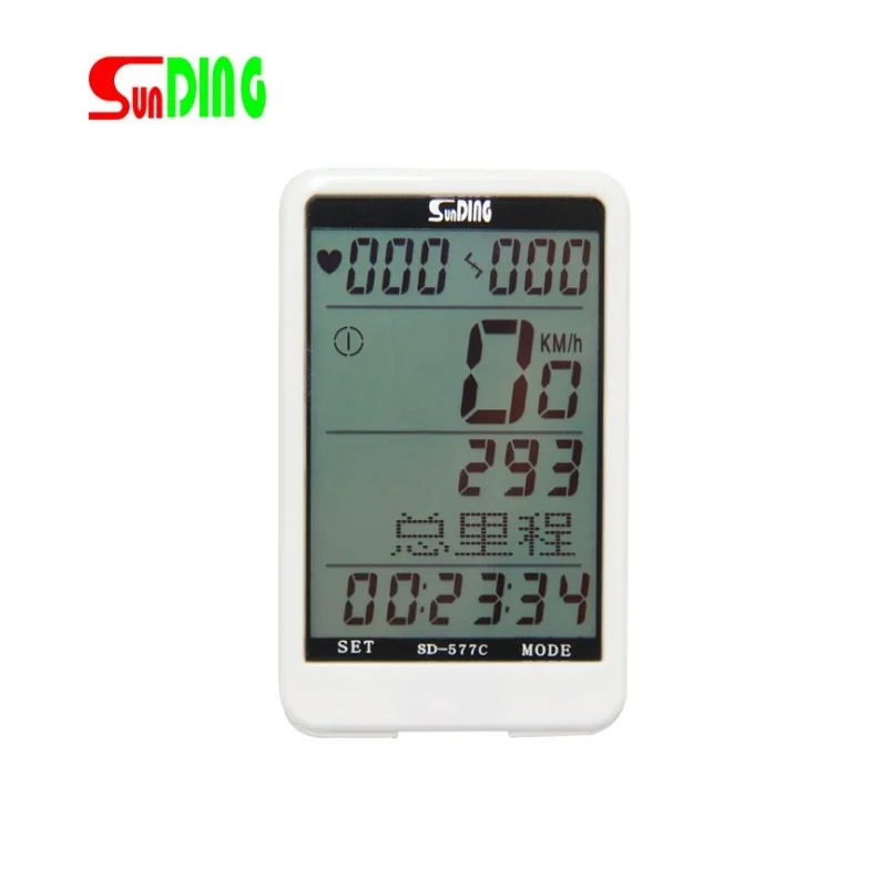 SUNDING Bike Wireless heart Rate Stopwatch Bicycle computer Speed Sensor Heart Belt White/Black Cycling Accessories | Спорт и