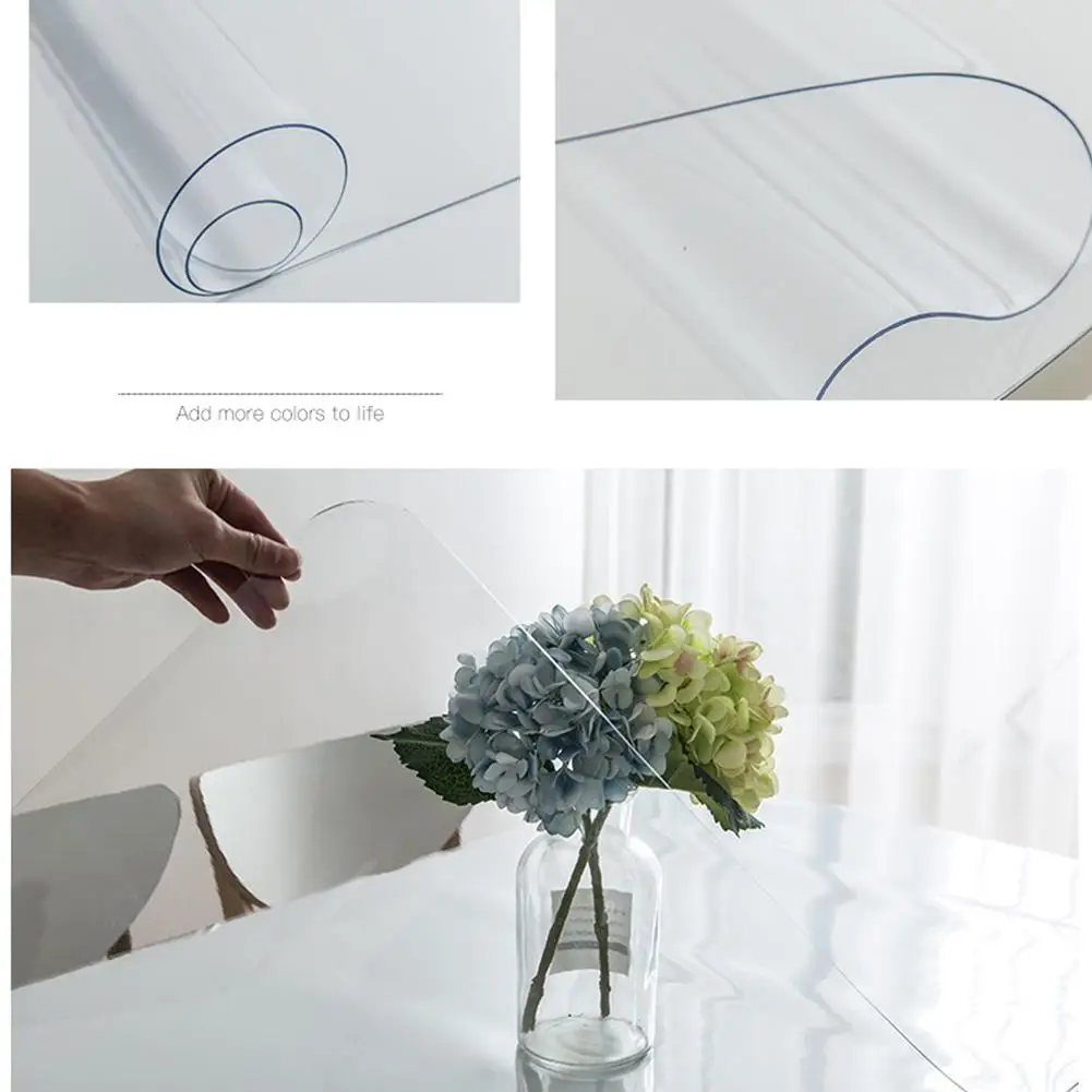 Водонепроницаемый мягкий ПВХ прозрачный защитный чехол для стола прямоугольная