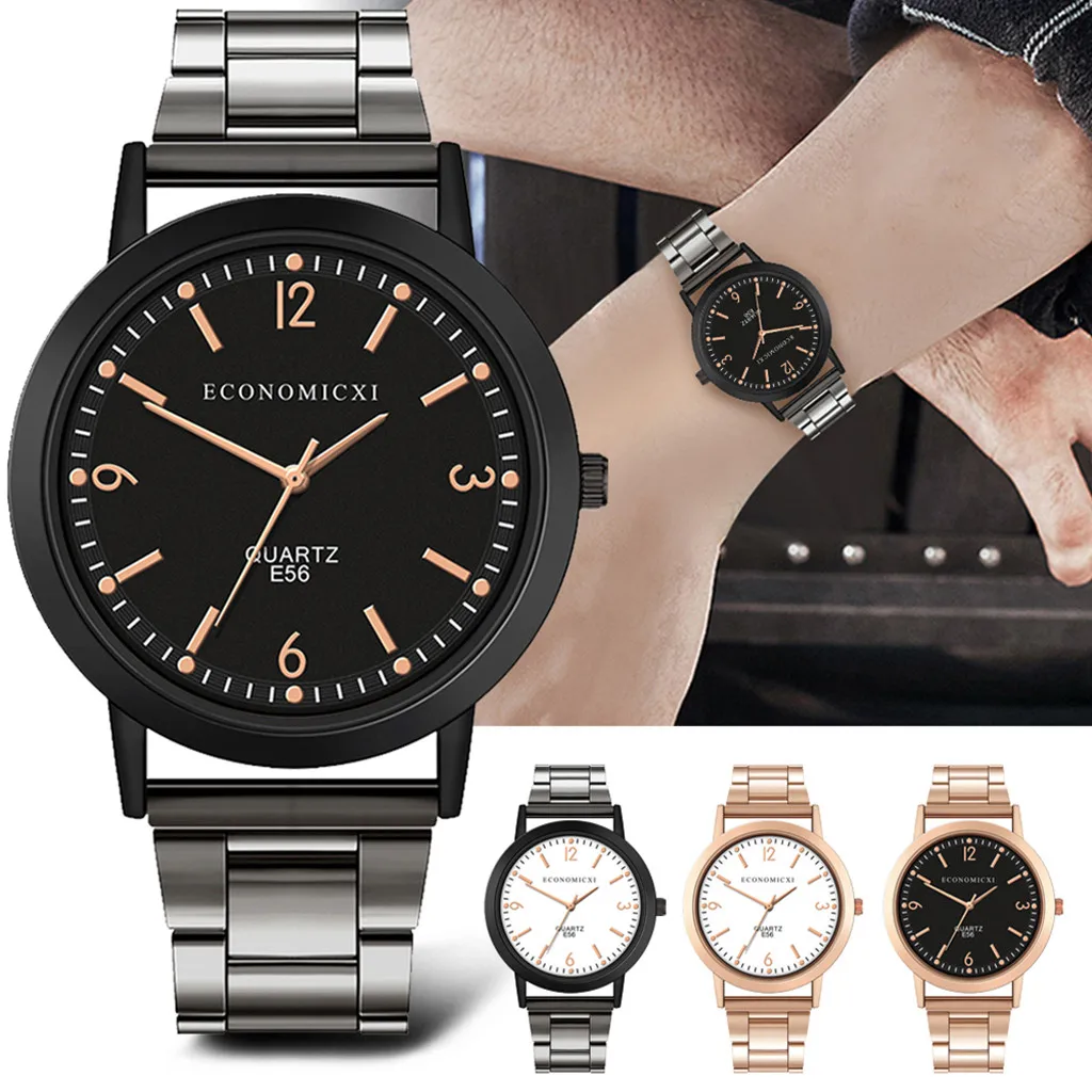 Брендовые мужские часы стальной браслет наручные деловые reloj hombre | Наручные