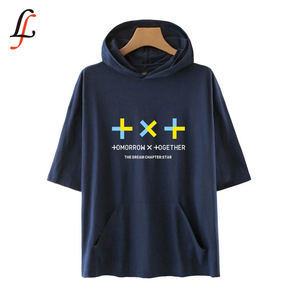 TXT завтра вместе harajuku личные K-Pop повседневные толстовки с коротким рукавом