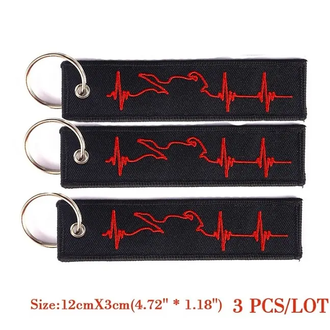 Red Heartbeats Remove Before Flight авиации подарки цепочка для ключей с брелоком для мотоциклов, скутеров и ключи для автомобиля Брелки брелок OEM Ювелирное Украшение, 3 шт./лот - Цвет: Red Heartbeats