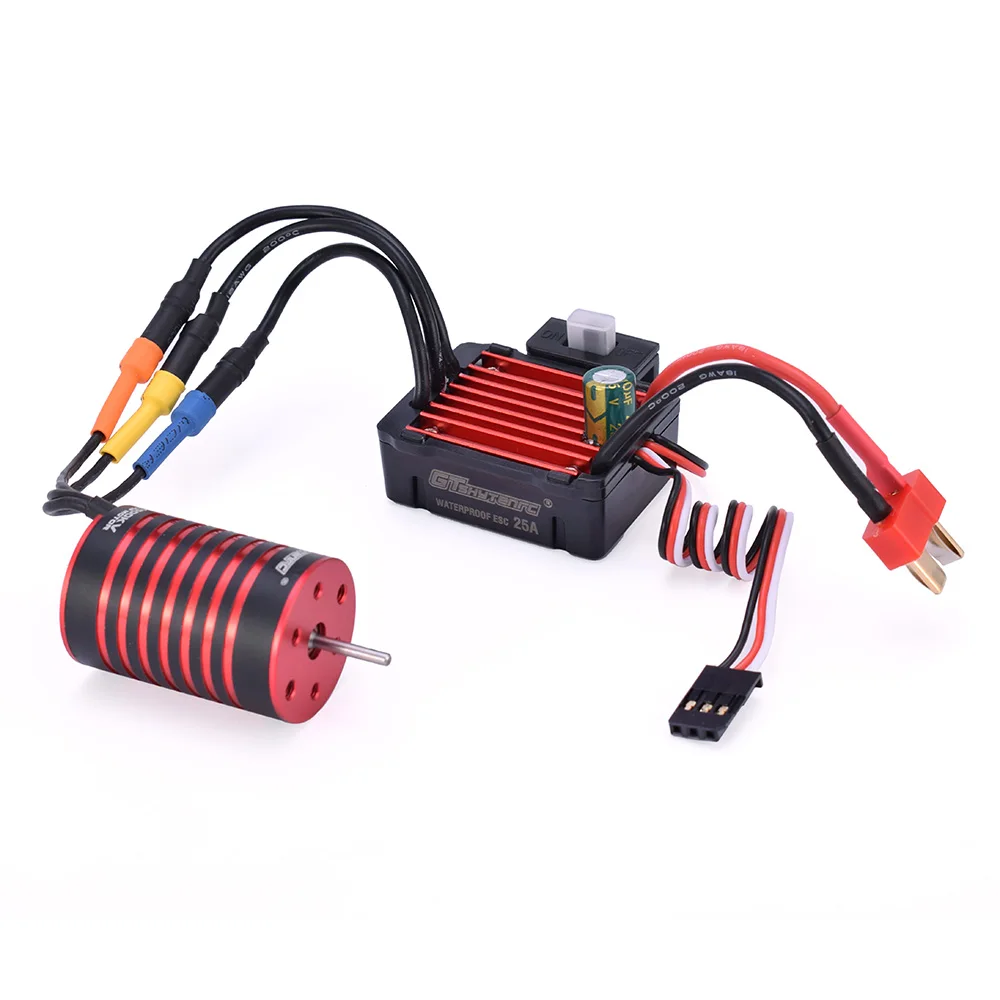 GTSKYTENRC Combo 2435 4500KV 4800KV бесщеточный двигатель w/25A ESC для 1:16 1:18 RC багги Дрифт гоночный