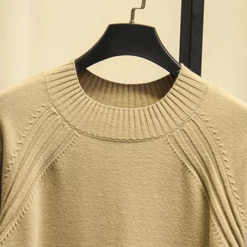 Ubetoku 2018Autumn women elastic knitted sweater solid color striped long pullovers plus size office lady clothing(MY16) | Женская