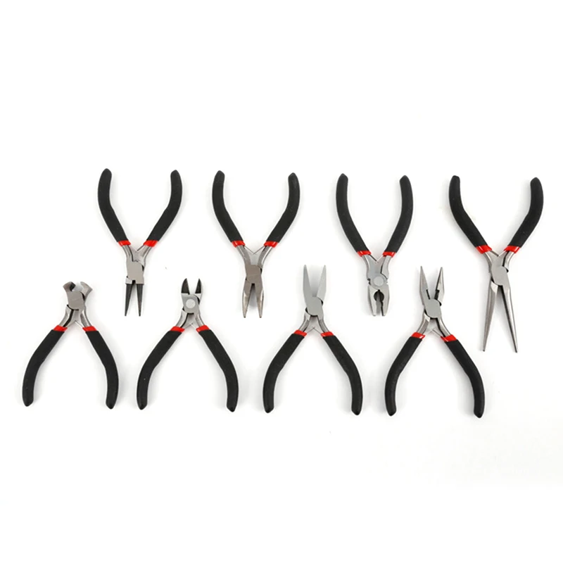 

HOT 1/8pcs Jewellery DIY Making Beading Mini Pliers Tools Kit Set Round Flat Long Nose NDS66