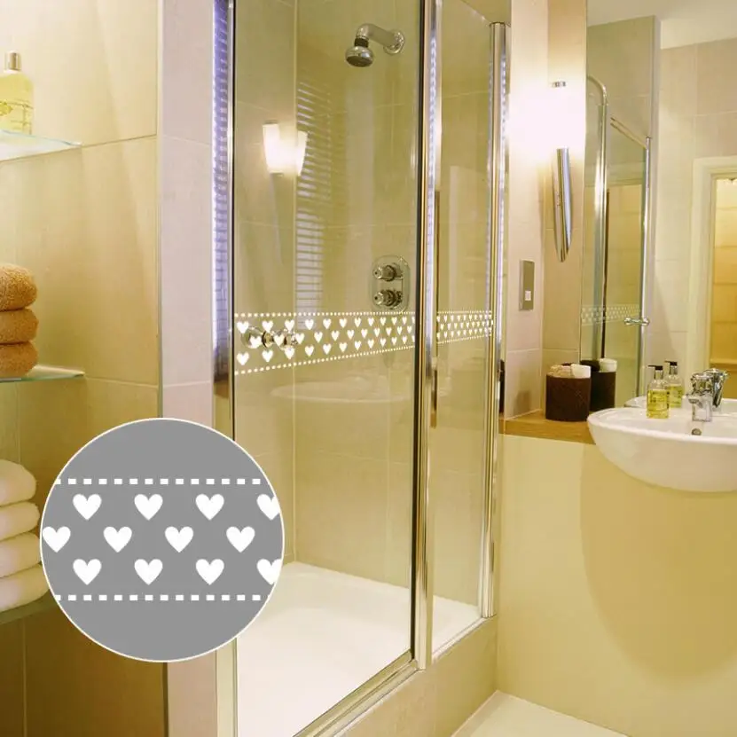 Милые самоклеющиеся настенные наклейки с сердечком для ванной комнаты