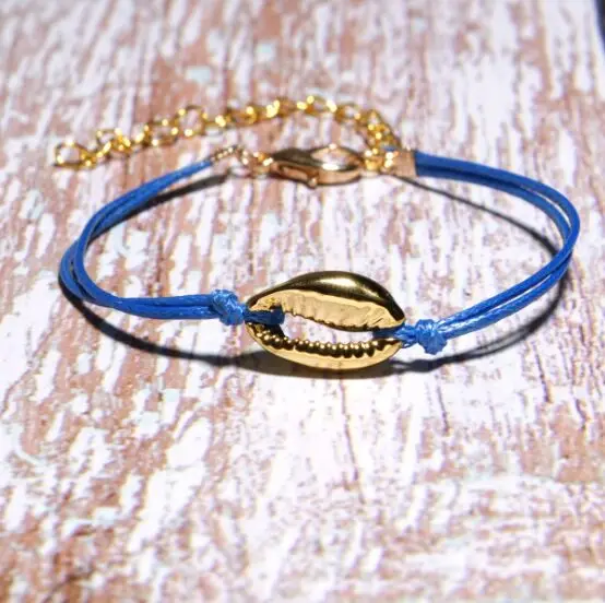 1 шт. натуральная ракушка ручной работы вязки браслет браслеты из раковин Пляж