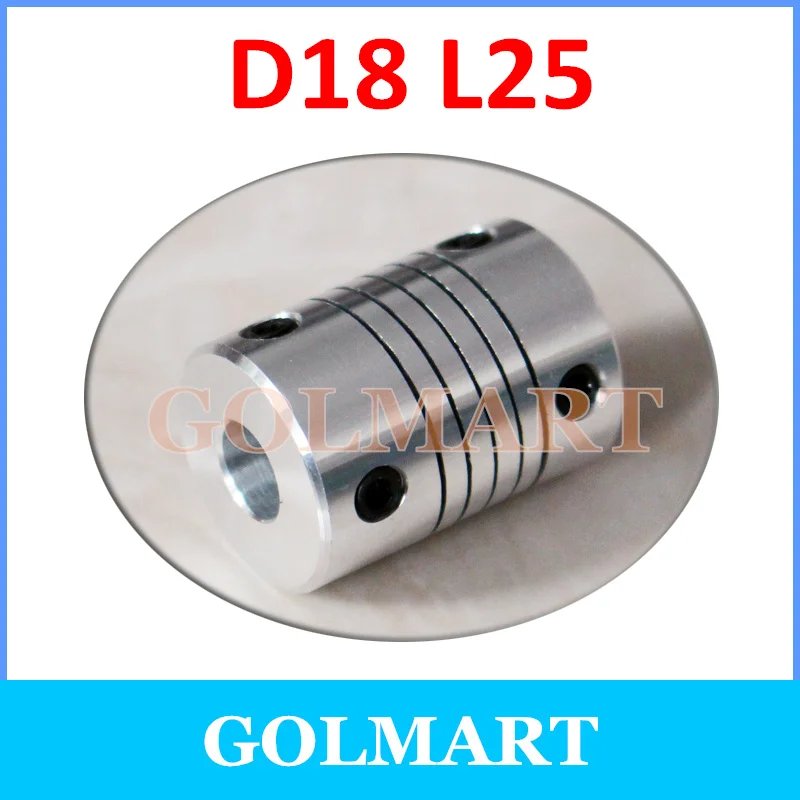 D18 * L25 Гибкая соединительная муфта 3/4/5/6/6.35/7/8/10 мм CNC мотора|coupler 5mm 8mm|coupler 5mmjaw shaft coupler