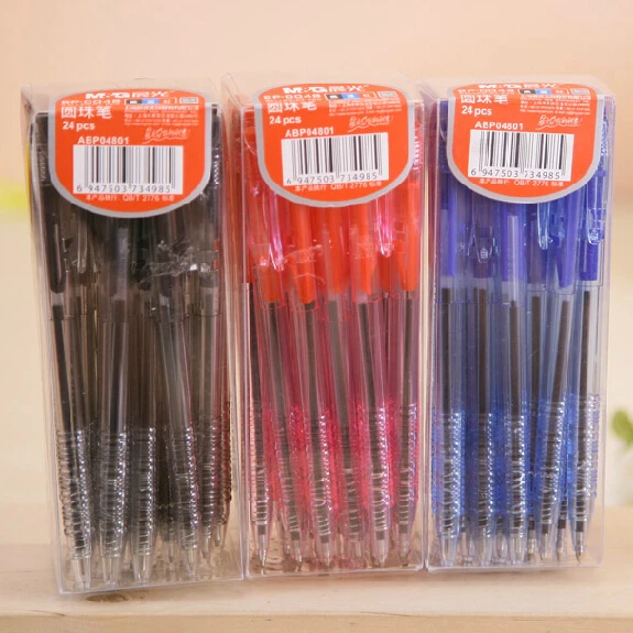 Выдвижная шариковая ручка 0 7 мм 24 шт./лот плавно пишущая M & G BP0048|pen needle|pen deskpen bluetooth |