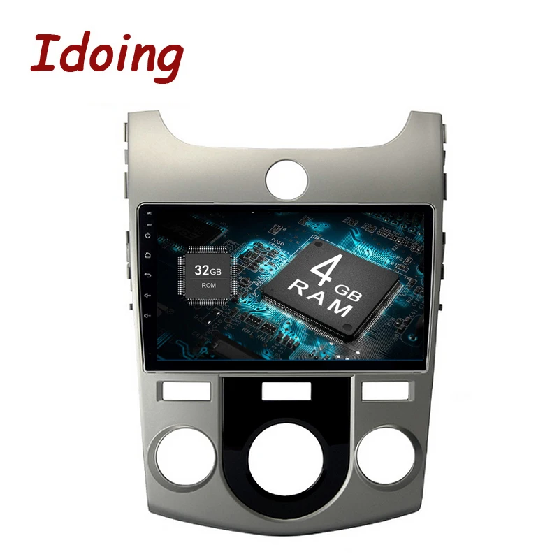 Idoing 1Din 9 &quot4 Гб + 32 8 ядер для Kia Cerato Nazao Forte Android8.0 автомобильный gps плеер рулевое