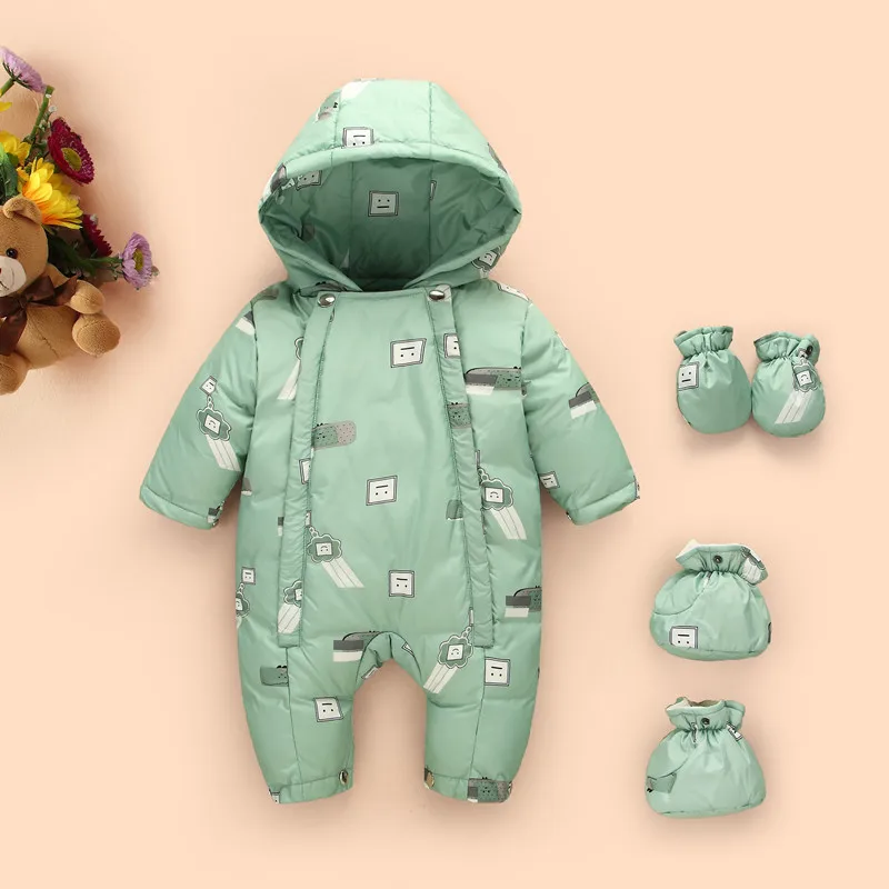 2018 Snowsuit Baby Winter Thickening Down Snow Jumpsuit Boy Girl Keep Warm Newborn Set Clothes Overalls For Babies |