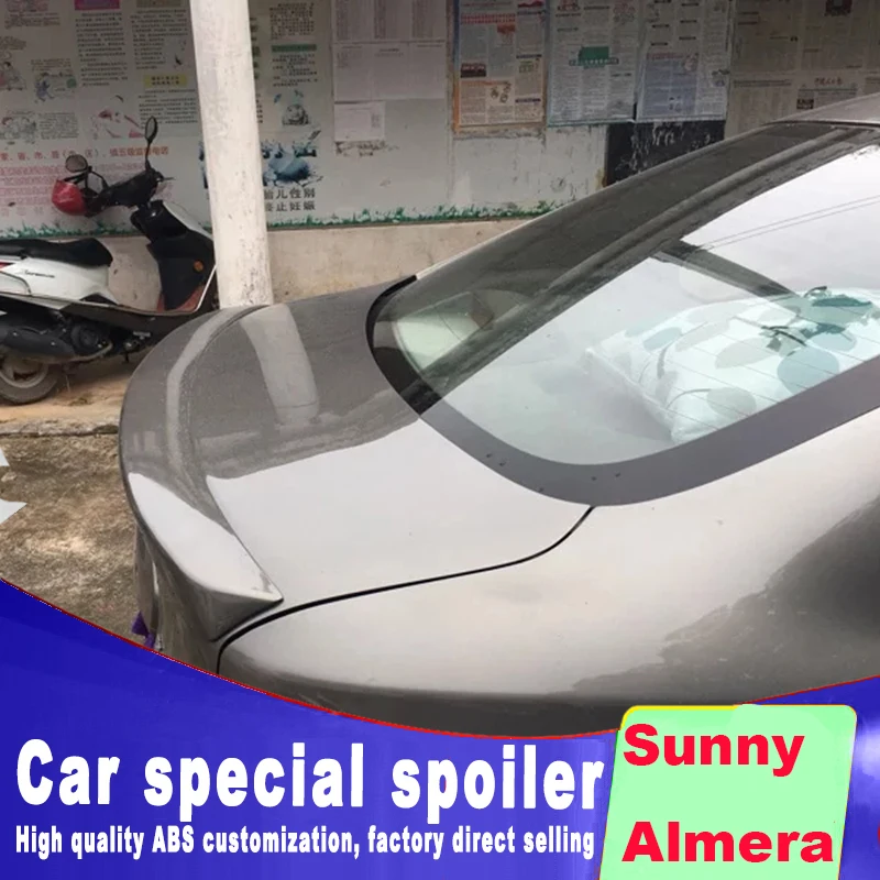 2011 2012 2013 2014 2015 2016 2017 для nissan Almera обтекаемый Высококачественный ABS спойлер