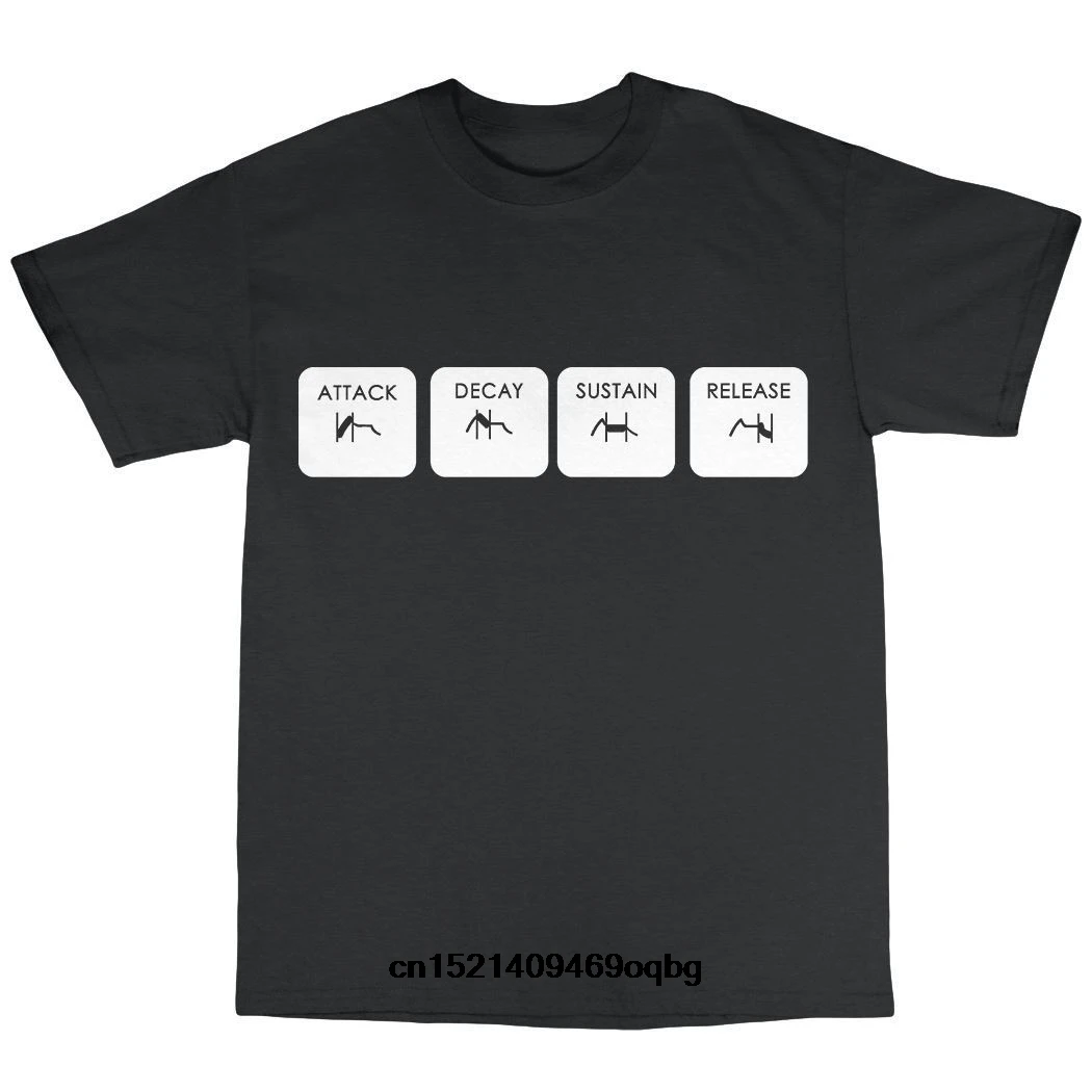 Футболка ADSR 100% хлопок синтезатора Moog Roland музыкальный продюсер Ableton футболка