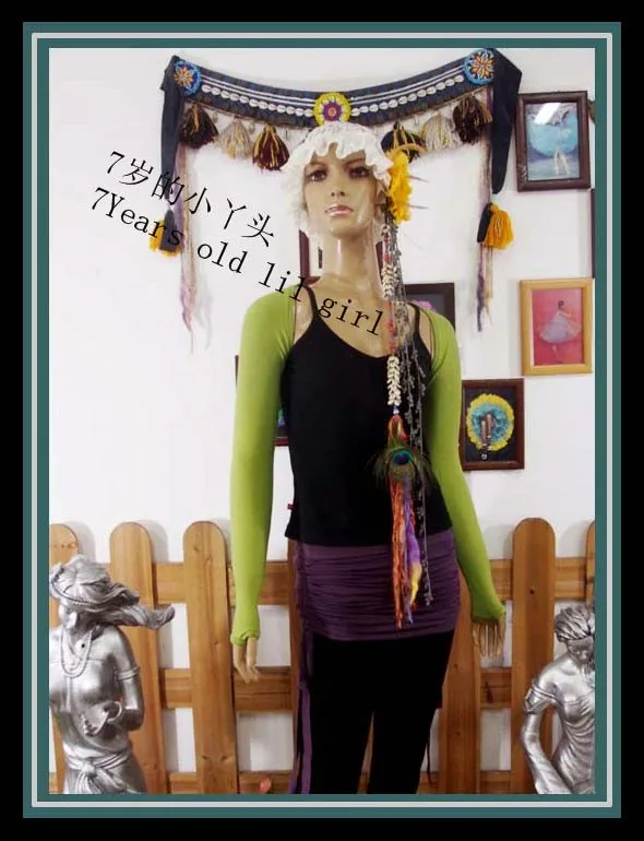 Топ для латиноамериканских танцев костюм живота модал ворс длинных рукавов AR37 42