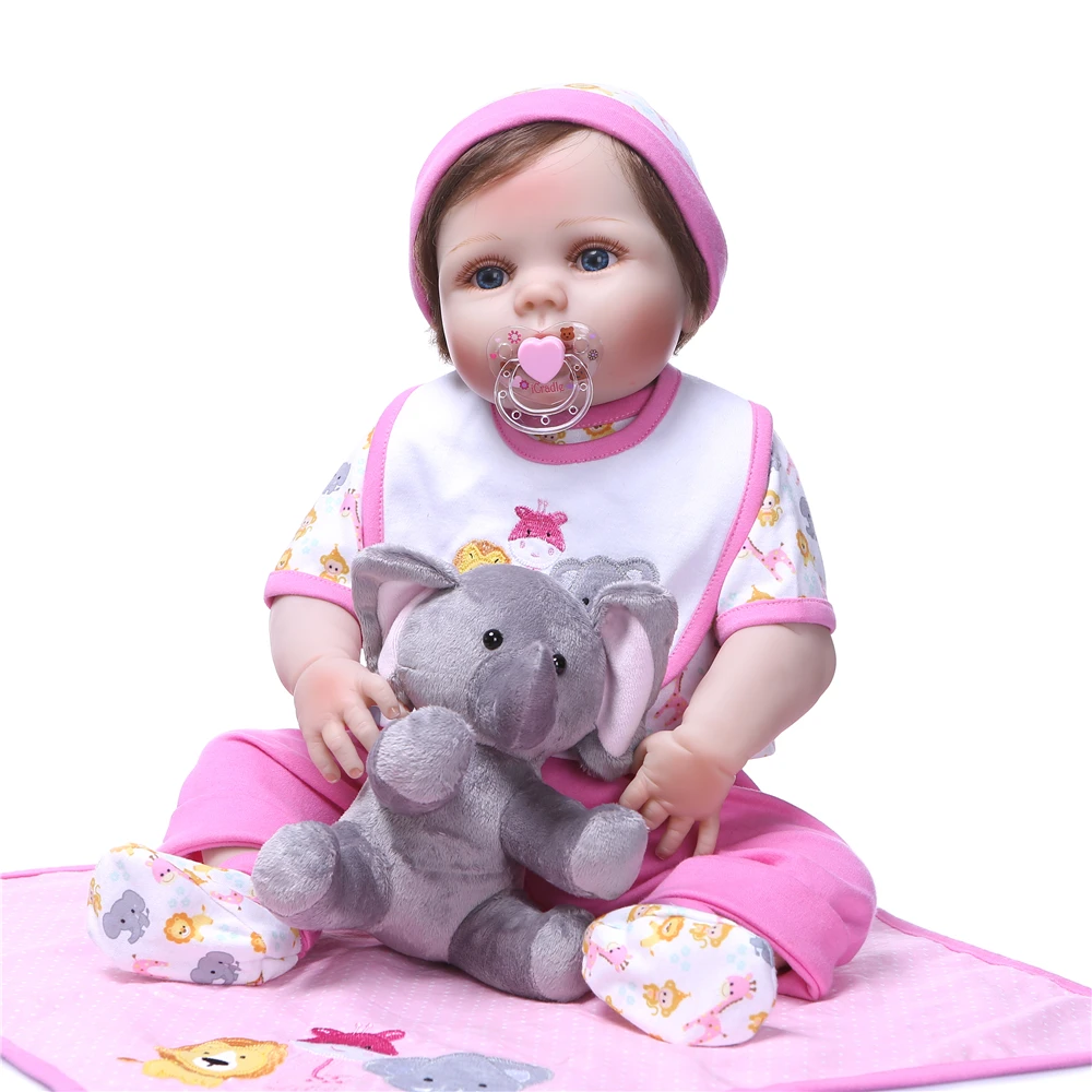 

55 см куклы Bebe Reborn, Реалистичная силиконовая кукла Bby для девочек с милыми плюшевыми игрушками, живой, детские куклы, как девочки, друзья