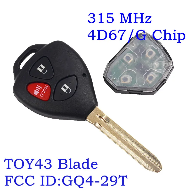 315 МГц дистанционный ключ для Toyota Camry Corolla Avalon Venza 2007 2008 2009 2010 2011 2012 оригинальный