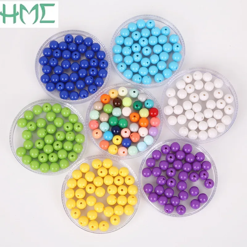 

Блестящие круглые пластиковые акриловые бусины-разделители для изготовления ювелирных изделий «сделай сам», 8 мм, 100 дюйма