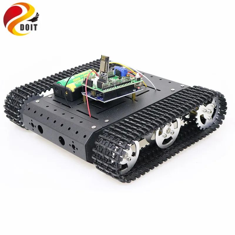 WiFi/Bluetooth/PS2 управление TC100 RC комплект шасси с роботом баком модулем WIFI + плата UNO R3