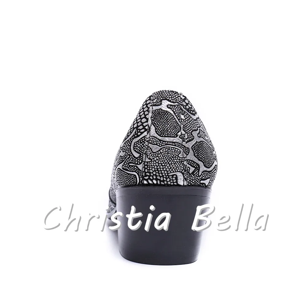 Christia Bella бизнес Стиль туфли-лодочки с острым носком из натуральной кожи Мужские