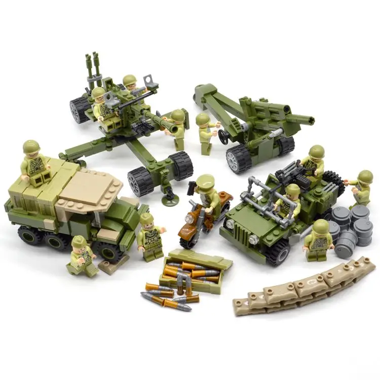 Новые блоки ww2, военные армейские, армейские наборы, фигурки, строительные блоки, игрушки для мальчиков, для детей, США, России Великобритании