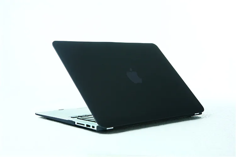 Черный Матовый чехол для Apple Macbook Air 13, Чехол Air 11 Pro 13 retina 12 13 15, сумка для ноутбука для Mac book, чехол для клавиатуры+ пленка для экрана - Цвет: Черный