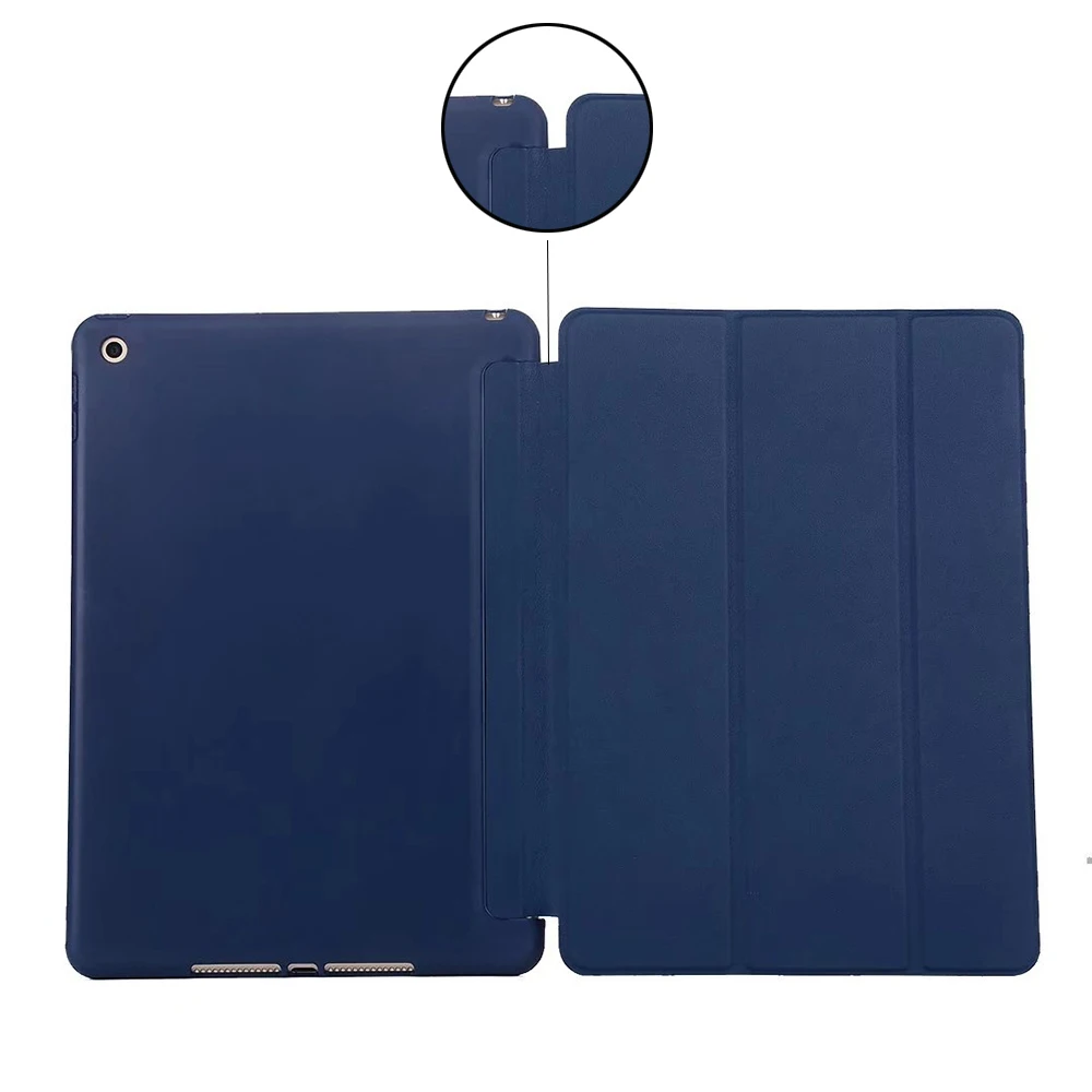 Чехол для нового iPad 9,7 дюймов модель выпуска A1822 A1823 A1893A1954 Мягкая силиконовая Нижняя крышка из искусственной кожи, умный чехол с функцией автоматического сна
