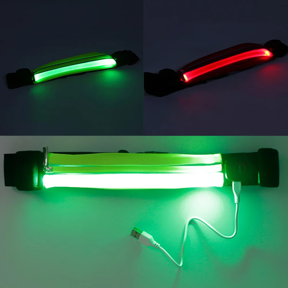 Shine waterproof Повседневный светодиодный унисекс Сумочка для USB карманы Ночной Бег