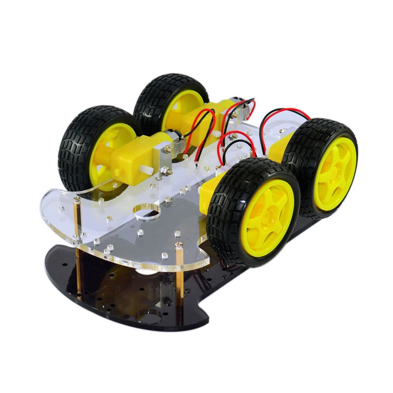 Шасси для робота автомобиля 4WD Arduino с 4 мя редукторными двигателями и колесами шин