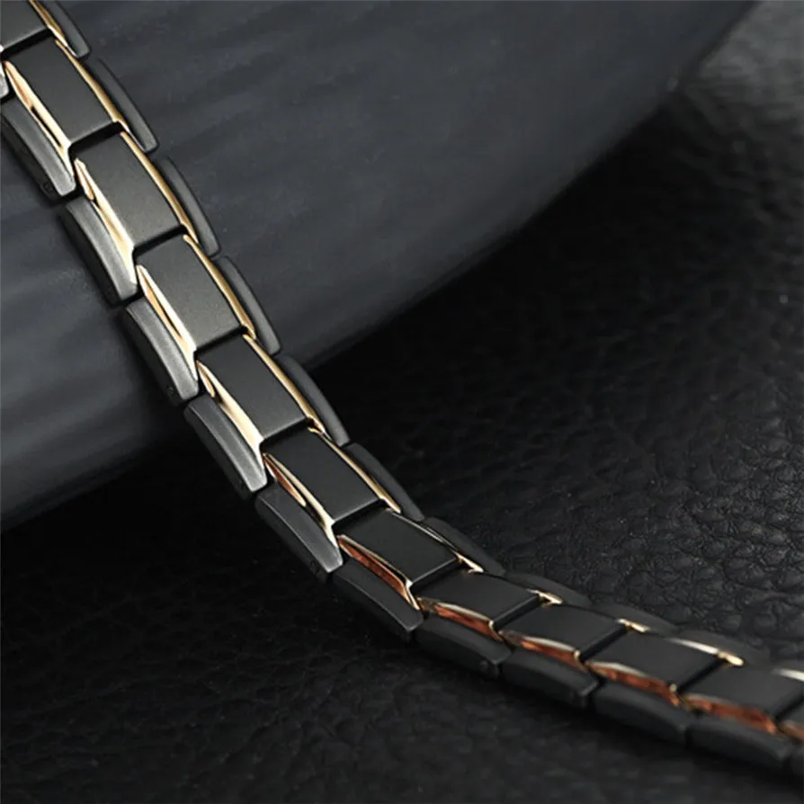 Bangles OTOKY Hot 2018 Hottime Luxury Fashion Health Energy Bracelet Men Stainless Steel Magnetic Black Apr24 |