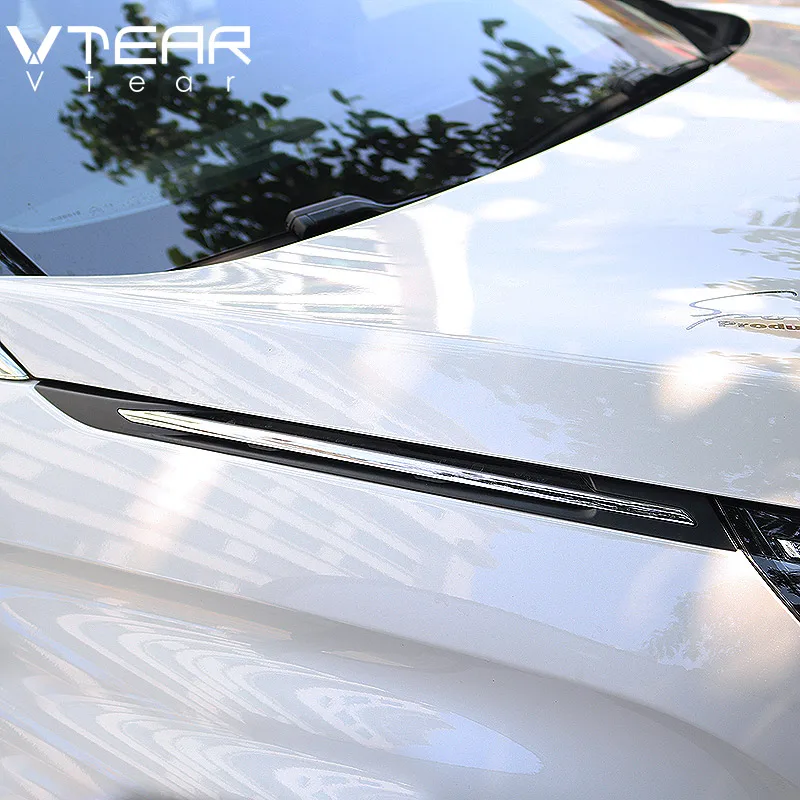 Vtear для peugeot 3008 5008 передняя крышка капота двигателя отделка внешней отделки аксессуары ABS хром автомобильный Стайлинг