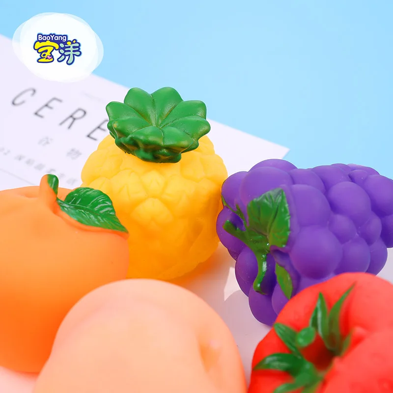 Игрушка для купания силиконовая игрушка игры в фрукты с имитацией маленького
