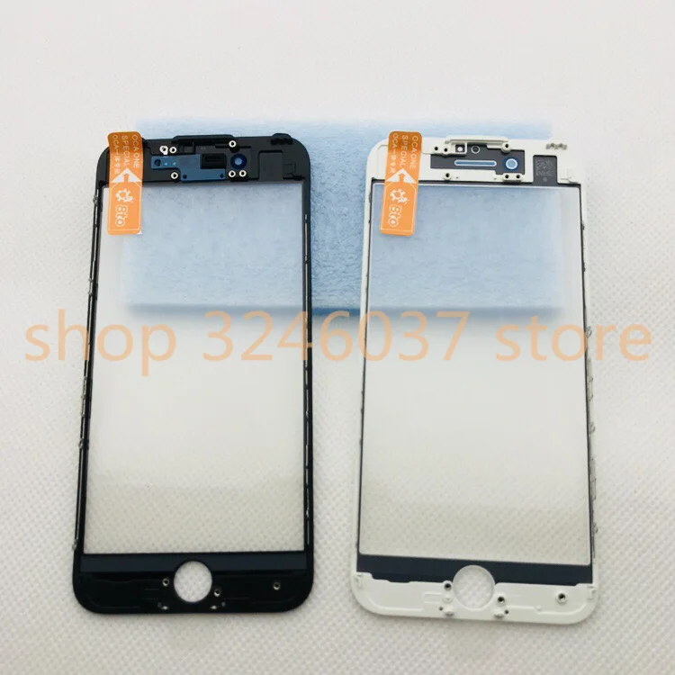 10 шт. Топ A + для iPhone 8 7 6 6s plus сенсорная панель с рамкой OCA в сборе зеркальное