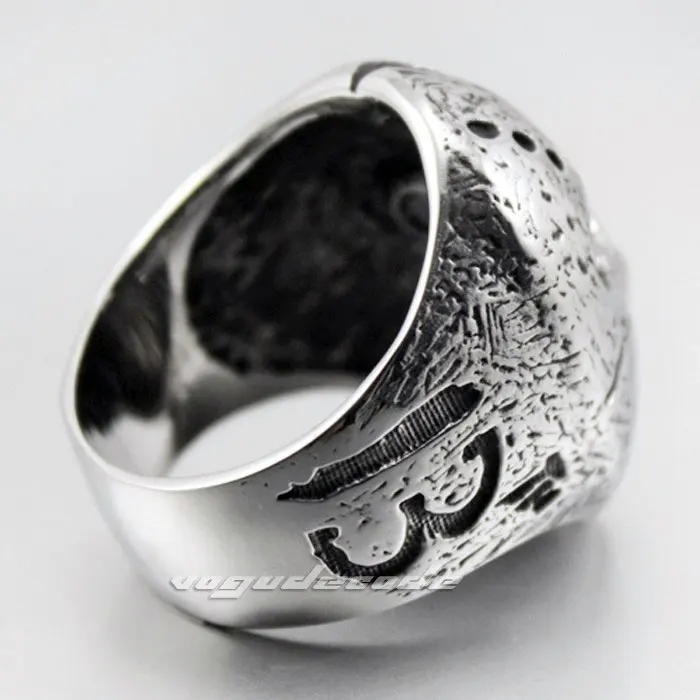 Крутая маска для Хэллоуина мужское кольцо из нержавеющей стали 316L панк-рокер
