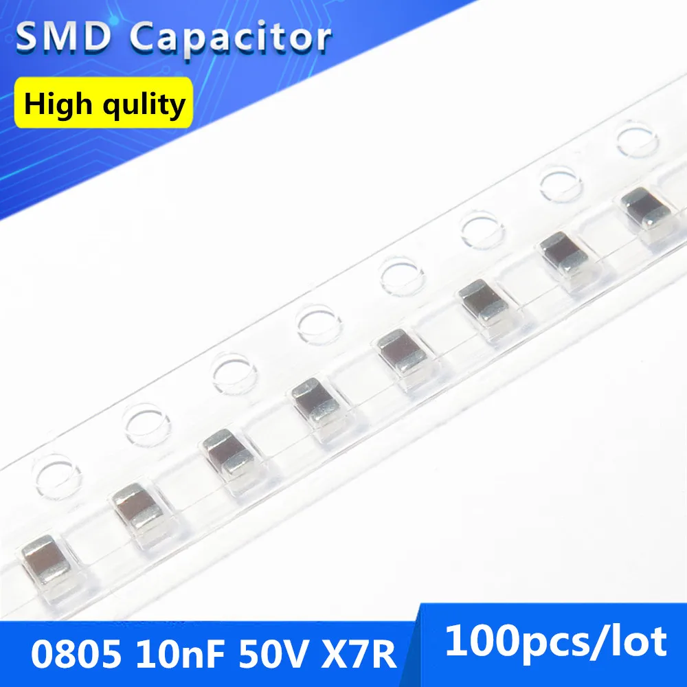 100 шт. многослойный керамический конденсатор 0805 1 мкФ 10NF 50 в X7R 10 шт.|capacitor 0805|capacitor