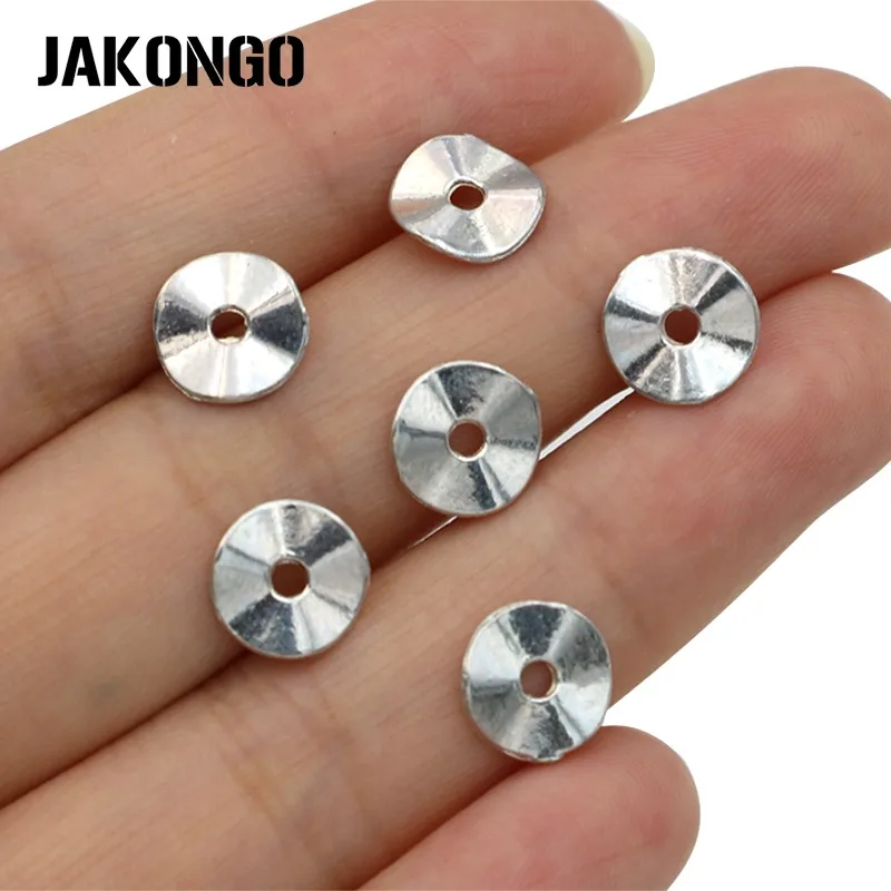 JAKONGO 40 шт. Античный Серебристый Круглый разделитель бусины для изготовления ювелирных изделий браслет аксессуары DIY ручной работы 10 мм