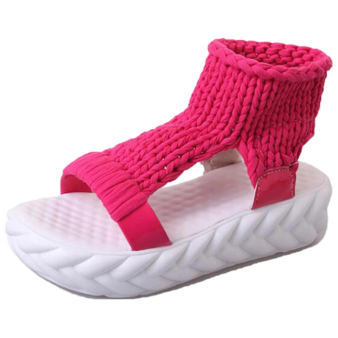 Женские летние модные открытый носок platrorm студентов шерсть однотонные Босоножки