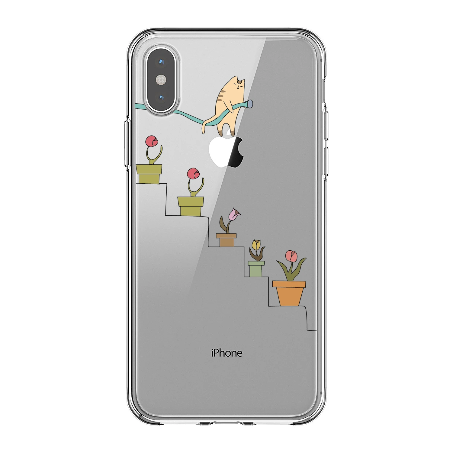 Веселые чехлы из мягкого силикона и ТПУ с милым мультяшным принтом для iPhone X 5 5S SE 6