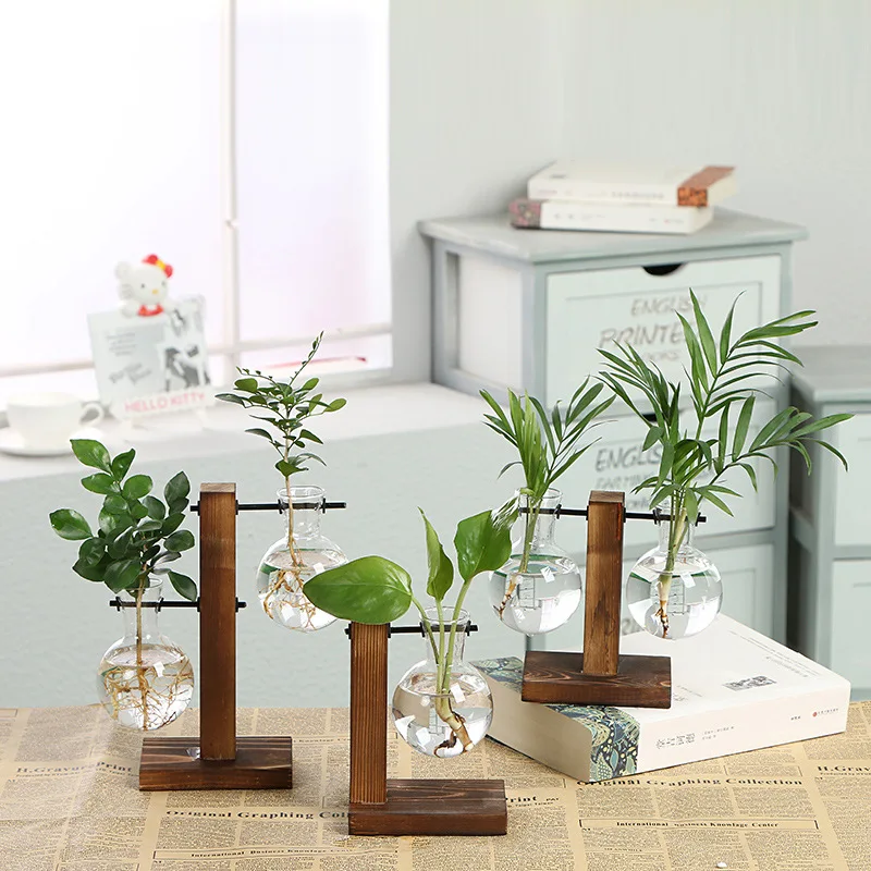 Гидропоники вазы для растений цветочный горшок рабочего стола прозрачная ваза