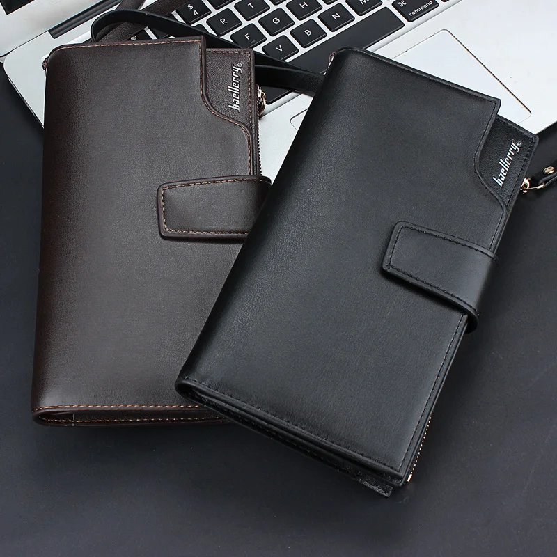 Модные мужские кошельки высококлассный кошелек на молнии с застежкой