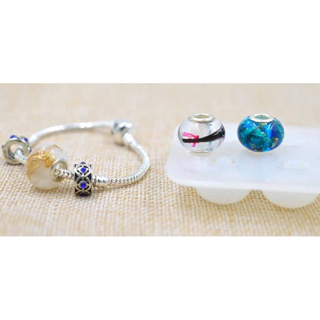 Прозрачные круглые большие силиконовые бусины 4 набора|Принадлежности для