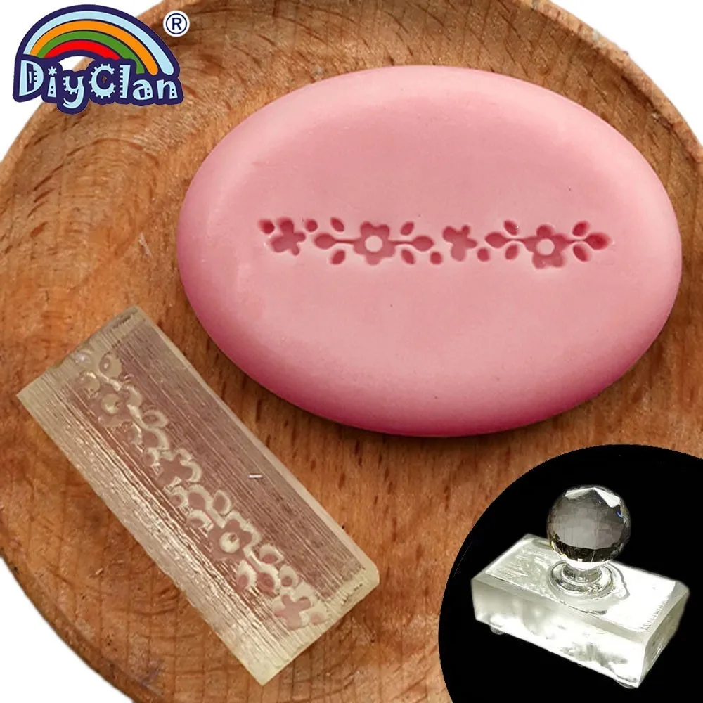 2 стиля смолы кристалл прозрачный узор улитки смолы DIY мыло штамп головы мыло печать штамп для натурального мыла ручной работы - Цвет: Z0037HZ-with handle