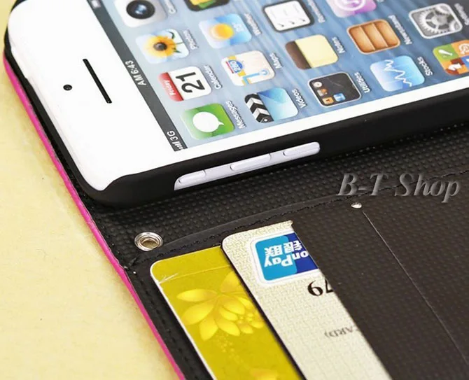 free shipping rose/red/black/purple/blue color high quality PU frosted flip cases wallet for iphone5c from Shenzhen case factory |
