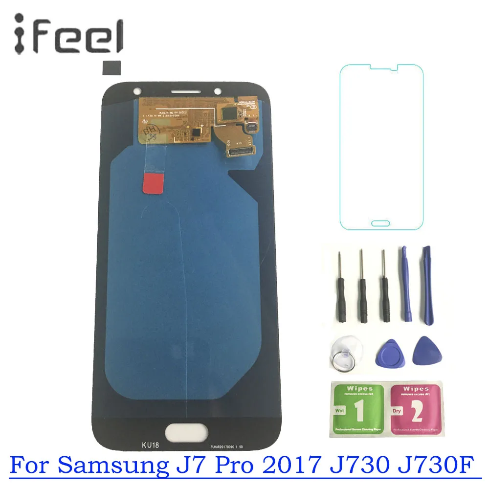 Активно-матричные осид Дисплей для SAMSUNG Galaxy J7 Pro 2017 J730 J730F ЖК-дисплей с Сенсорный