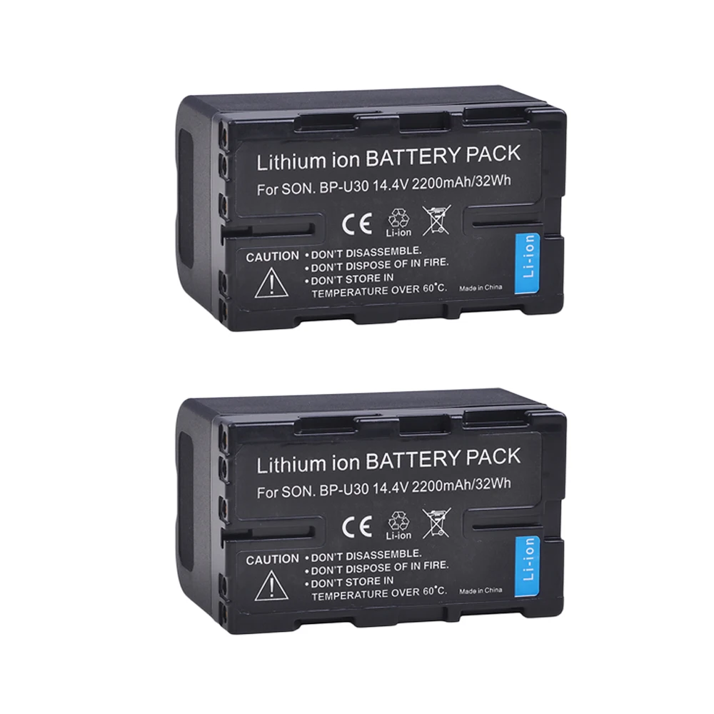 Аккумуляторная батарея BPU30 BP U30 2 шт. 2200 мАч + двойное быстрое зарядное устройство с